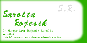 sarolta rojcsik business card